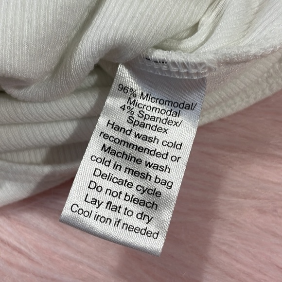 ATM Anthony Thomas Melillo White Ribbed One Shoulder Bodysuit - Picture 10 of 10